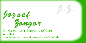 jozsef zongor business card